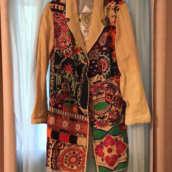 Johnny Was Jackets & Blazers - BYIA Johnny was of LA linen coat WOW ! Rare